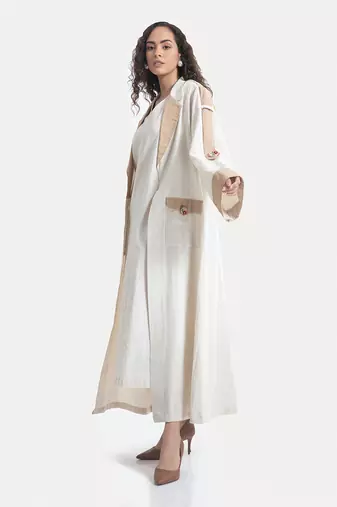 White sand & beige elle jacket set