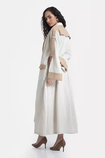 White sand & beige elle jacket set