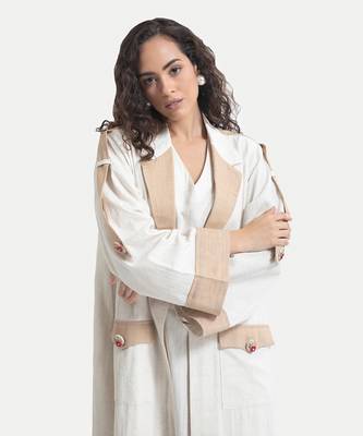 White sand & beige elle jacket set 4