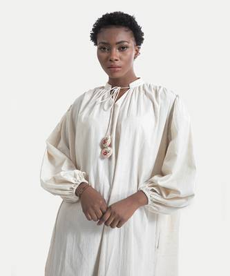 White sand esmee baggy maxi dress 4