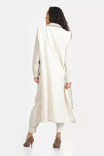 White sand liana seamless long jacket set