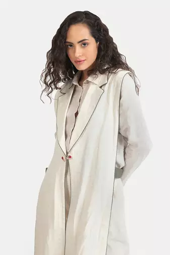 White sand liana seamless long jacket set