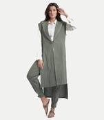 Thyme green liana seamless long jacket set
