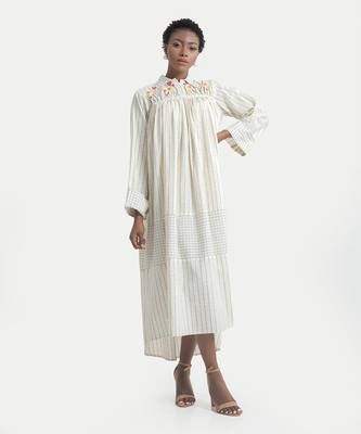 White sand clair fleur yoke dress 1
