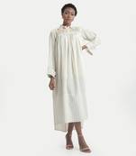 White sand clair fleur yoke dress