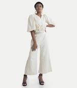 White sand claire fleur balloon sleeve co ord