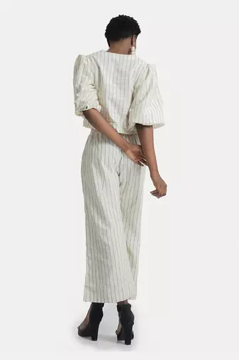 White sand claire fleur balloon sleeve co ord