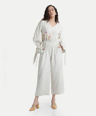 White sand camile wide legged jumpsuit 1