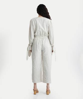White sand camile wide legged jumpsuit 3