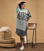 White palm bay printed kimono dress