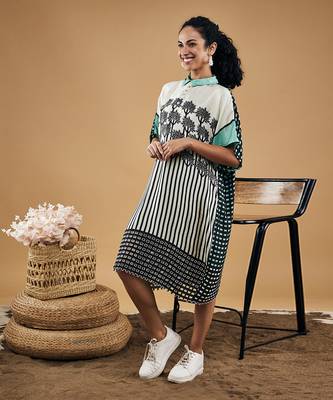 White palm bay printed kimono dress 2