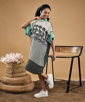 White palm bay printed kimono dress 3