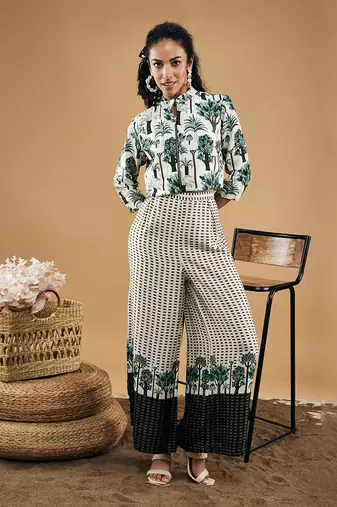 White palm bay printed co ord set
