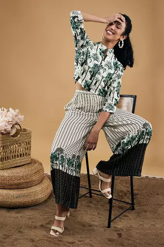 White palm bay printed co ord set