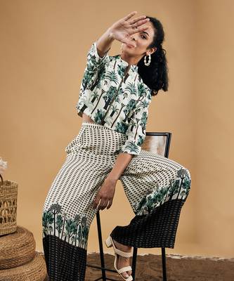 White palm bay printed co ord set 4