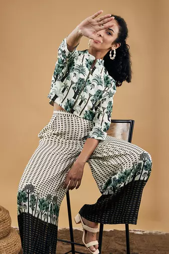 White palm bay printed co ord set