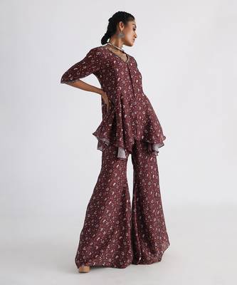 Brown printed co-ord set 2