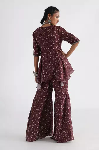Brown printed co-ord set