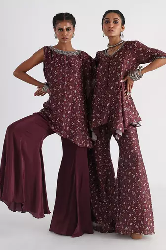 Brown printed co-ord set
