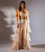 Beige ombre pant set