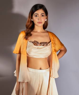 Beige ombre pant set 2