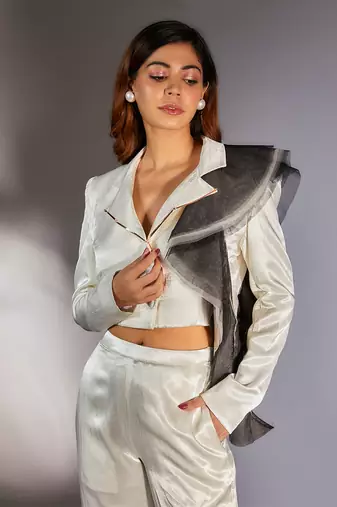 White blazer set