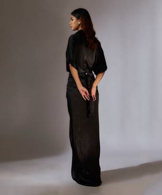Black embroidered shirt dress 4