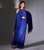 Royal blue skirt set