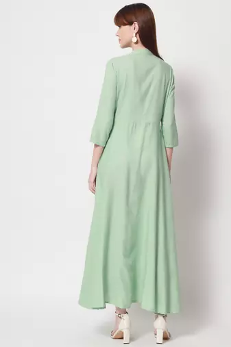 Women's Anarkali kurta in Light Green
