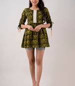 Women's Cotton Printed Tunic in Green