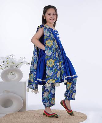 Royal blue naz cami kurta set 2
