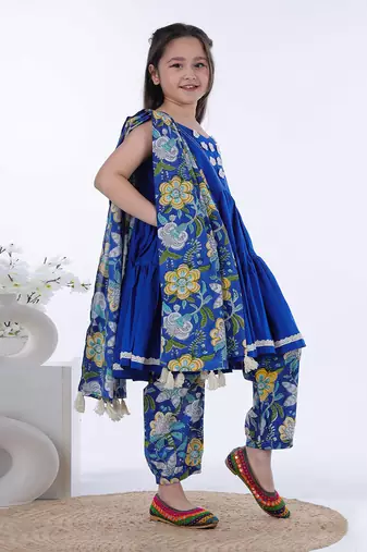 Royal blue naz cami kurta set