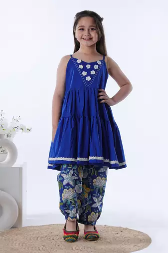Royal blue naz cami kurta set