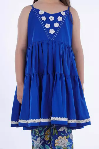 Royal blue naz cami kurta set