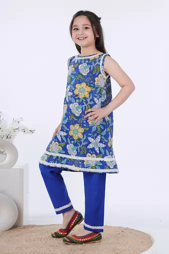Royal blue samrina kurta set