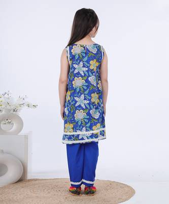 Royal blue samrina kurta set 3
