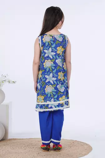 Royal blue samrina kurta set