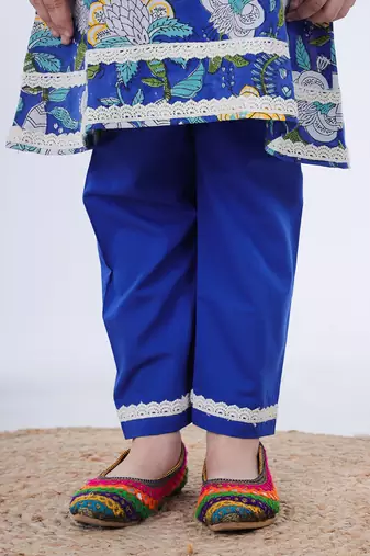 Royal blue samrina kurta set