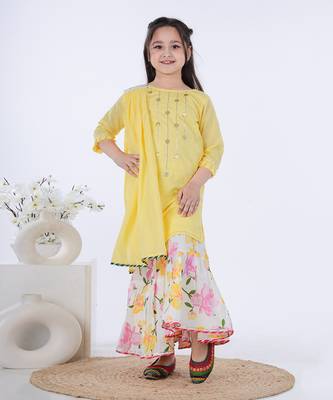 Yellow nazm sharara set 1