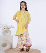 Yellow nazm sharara set