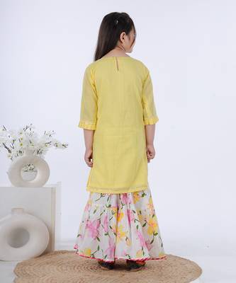 Yellow nazm sharara set 3