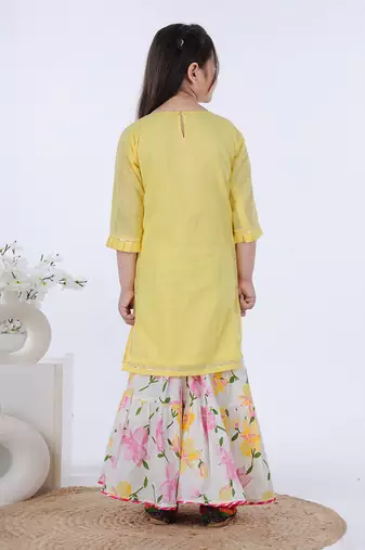 Yellow nazm sharara set