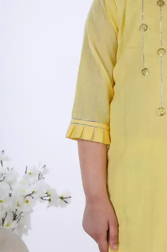 Yellow nazm sharara set