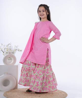 Pink gulbahar sharara set 3
