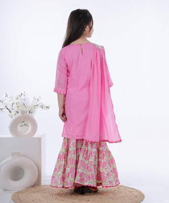 Pink gulbahar sharara set 4