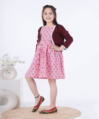 Pink gajal shrug set 2