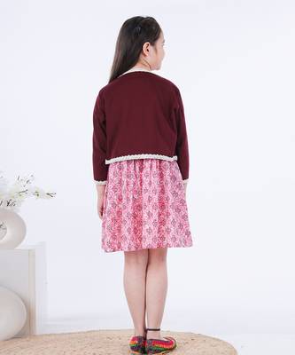 Pink gajal shrug set 3