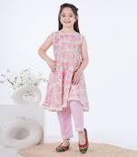 Pink fiza kurta set