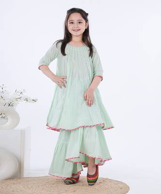 Pista green najma sharara set 1