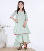 Pista green najma sharara set